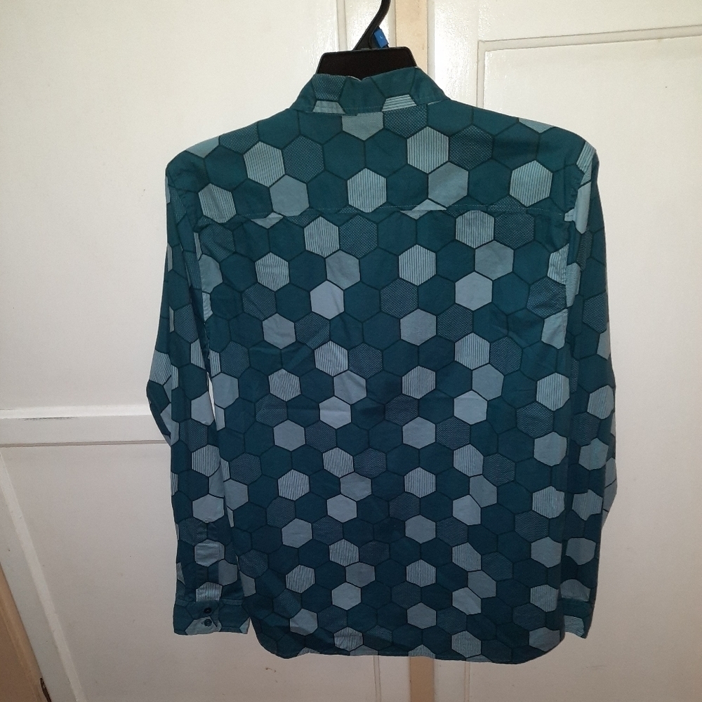 RUDE Men's Button-down Patterned Shirt - Picture 2 of 3